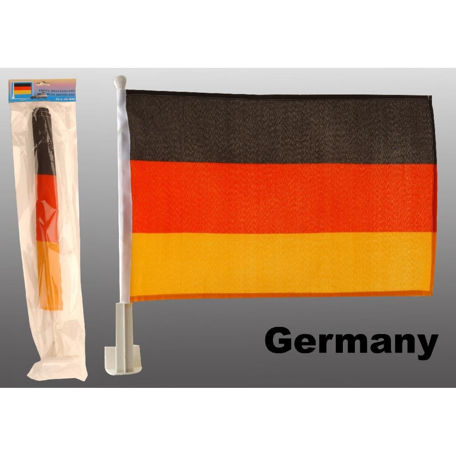 2x Deutschland Fahne Flagge Autofahne Fussball WM 2010 