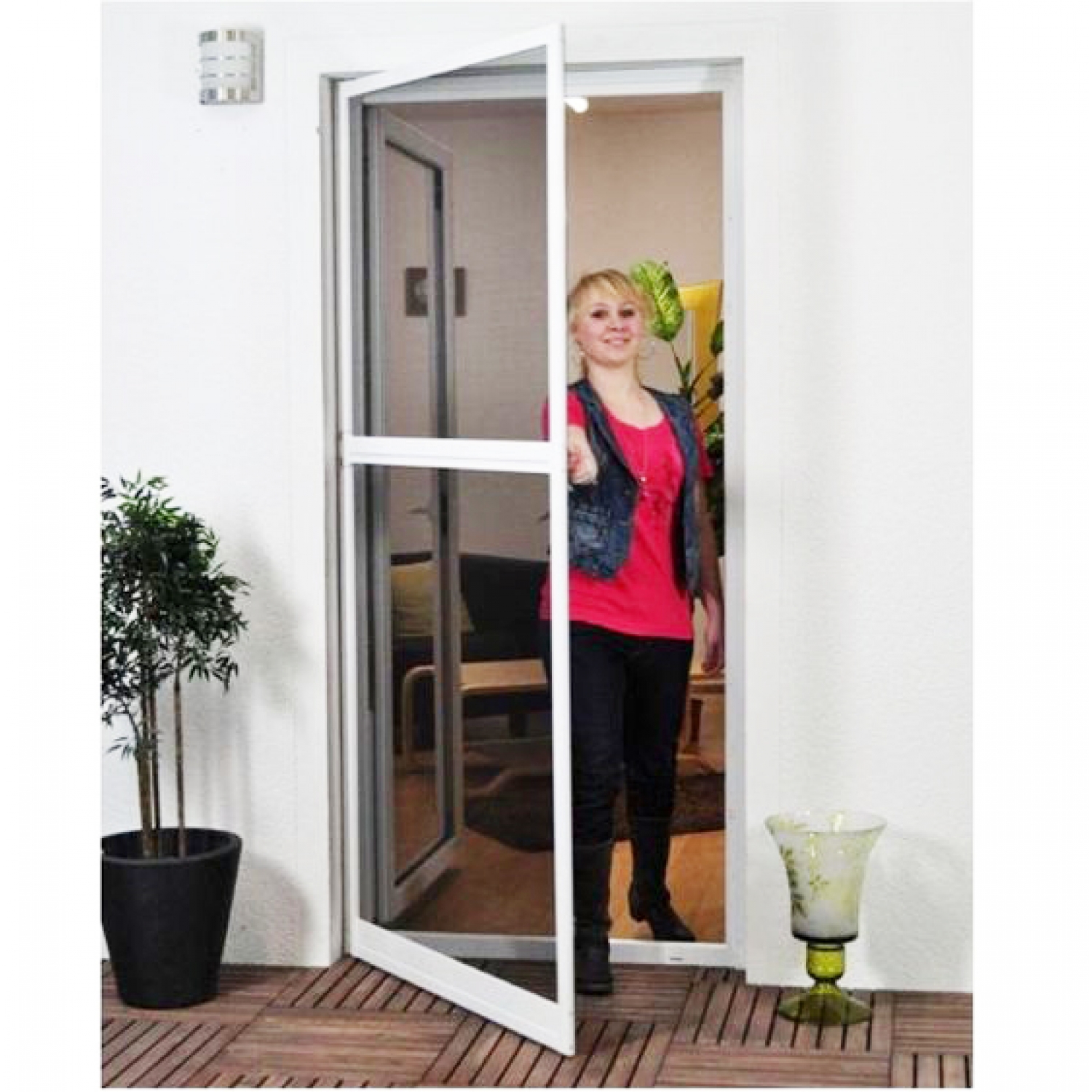 Basis Fliegengitter Tür als AluBausatz 100 x 210 cm braun, 27,99