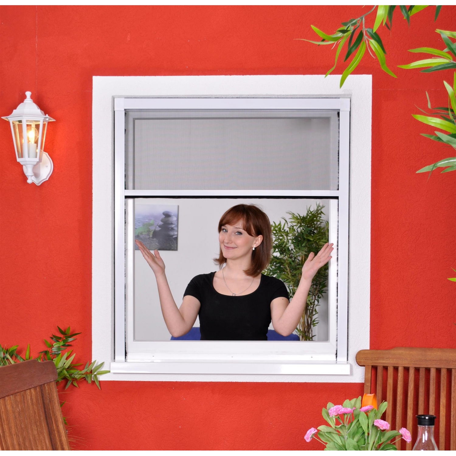 Slim Rollo Fliegengitter für Fenster als Rollo Insektens