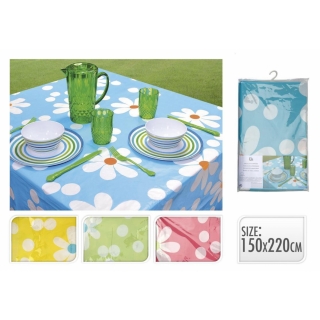 Tischdecke abwischbar mit Blumenmotiv - versch. Farben