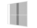 Doppel Schiebetür PREMIUM Alu Bausatz - Fliegengitter Insektenschutz 240x240 cm braun