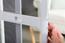 Doppel Schiebetür PREMIUM Alu Bausatz - Fliegengitter Insektenschutz 240x240 cm braun
