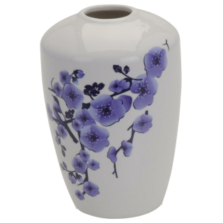 Vase mit Lila Blumendekor
