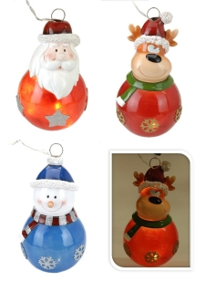 Hängedeko XXL mit Lampen - verschiedene Weihnachtsfiguren Weihnachtsmann