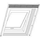 Plissee für Dachfenster - Fliegengitter Insektenschutz 80 cm x 160 cm weiß