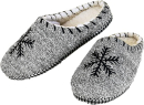 Pantoffeln mit aufgestickter Schneeflocke -...