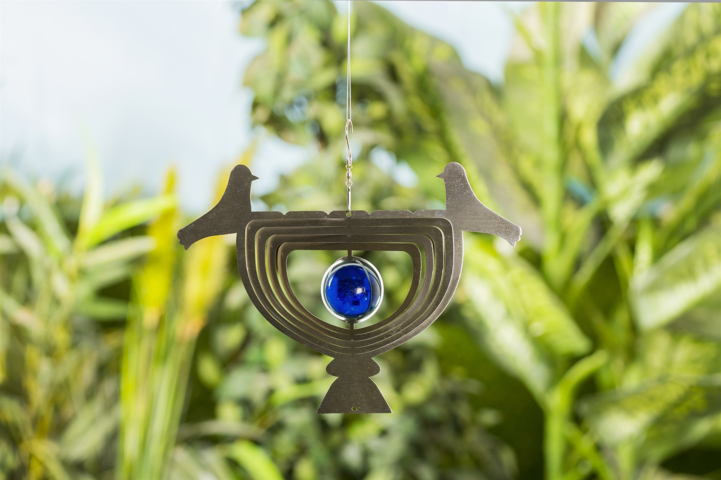 3D Edelstahl Windspiel „Große Eule“ – Garten-Deko Mit Vogelabwehr-Effekt