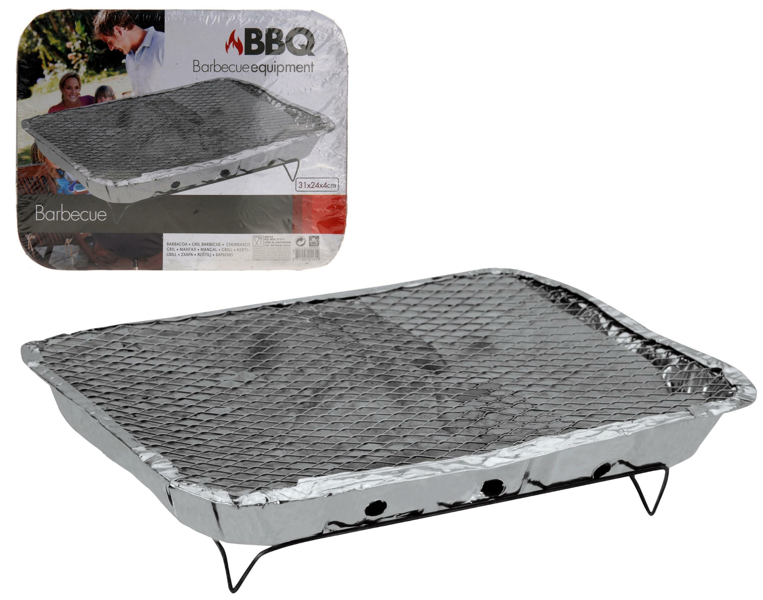 Einweggrill mit Holzkohle