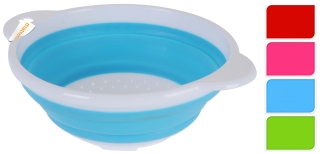 Seiher / Sieb aus Silikon - Ø 23 cm - Platzsparend, 4 Farben grün
