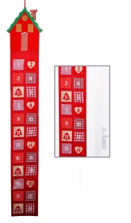 Adventskalender aus Filz mit 24 Täschchen zum Selbstbefüllen