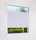 Sonnenschutz Plissee zum Klemmen weiß - Sichtschutz und Sonnenschutz für Fenster 60 cm x 130 cm