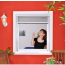 Slim Rollo - Fliegengitter für Fenster als Rollo - Insektenschutzrollo 80 cm x 160 cm weiß