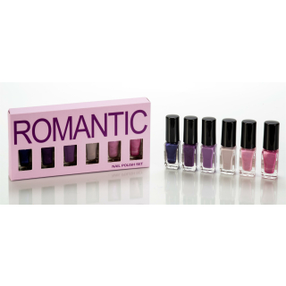 ROMANTIC Nagellack Set - 6 Nagellacke in romantischen Farbtönen