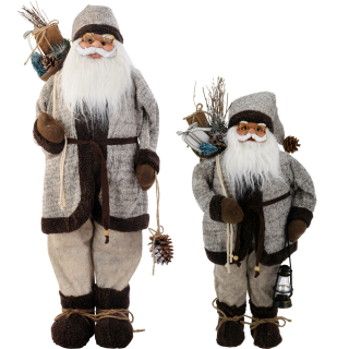 Weihnachtsmann mit Sack BRAUN - Nikolaus Dekofigur Weihnachten