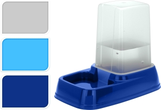 Futternapf mit 3L Reservoir - Futterspender Wasserspender Wassernapf für Hunde und Katzen Hellblau