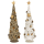 Dekobaum gewebt - Tannenbaum aus Holz mit Holzsternen - Weihnachtsdeko 46 cm