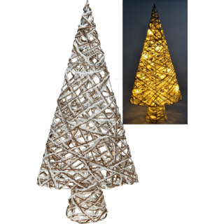 Deko Weihnachtsbaum mit 15 warmweißen LED - batteriebetrieben - Adventsdekoration