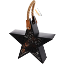 Windlicht STAR aus Metall in Sternform - Teelicht Lampe -...