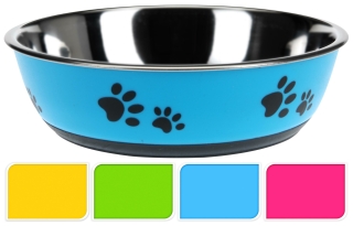 Hunde Fressnapf - gummierte Unterseite 22cm Antirutsch Napf Futternapf Hundenapf Grün