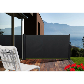 Seitenmarkise Basic - Sichtschutz für die Terrasse - Windschutz Blickschutz 140 cm x 300 cm Anthrazit (RAL 7022)