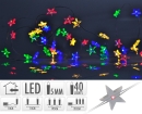 Silberdraht Micro Lichterkette 40 LED BUNTE STERNE...