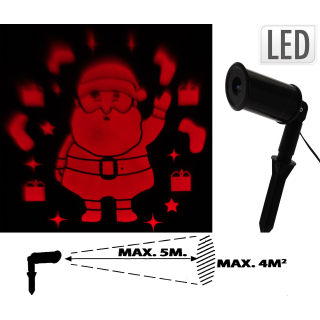Nikolaus Weihnachtsmann LED Projektor - bis zu 4m² Fläche  Weihnachtsbeleuchtung