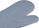 Ofenhandschuh hitzebeständig mit Silikonbeschichtung - Grillhandschuh Topfhandschuh Grau