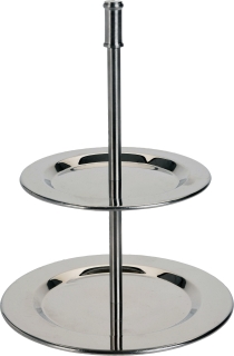 Etagere aus Edelstahl mit zwei Etagen - Metalletagere 14x19 cm, 5,99