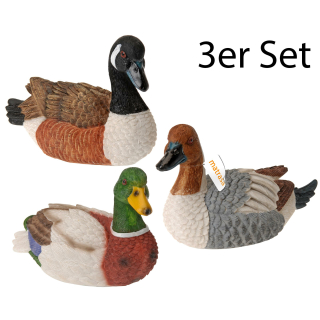 Enten-Trio - Set aus 3 Enten in Lebensgröße - Erpel Stockente Dekoente Gartendeko