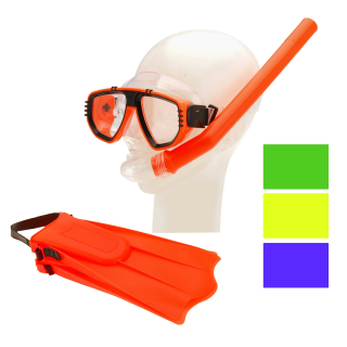 Schnorchelset für Kinder mit Schnorchel Schwimmflossen und Taucherbrille