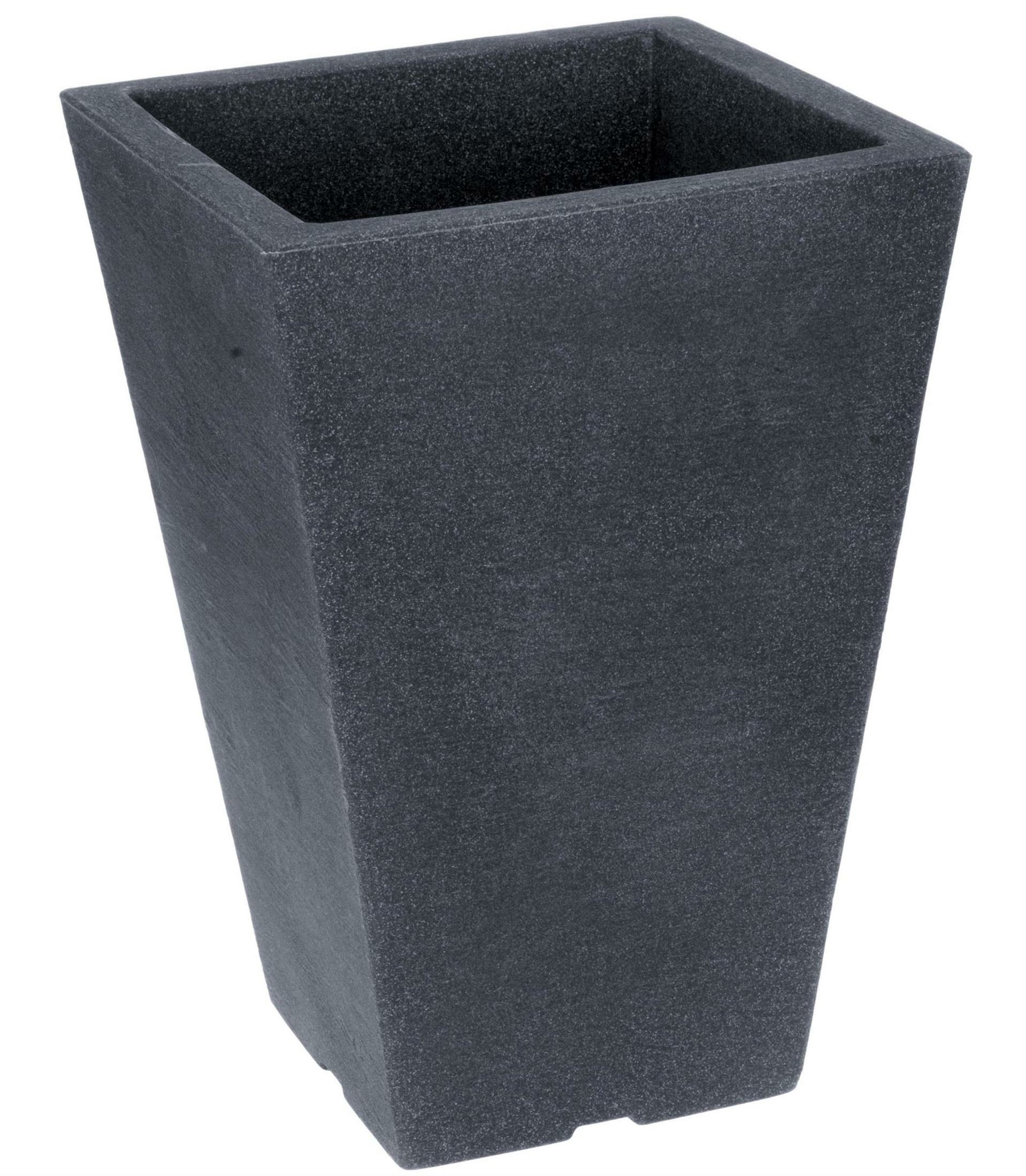 Hoher Blumentopf MODERN LOUNGE DESIGN - Grau Steinoptik Pflanztop, 11,99