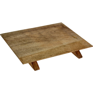 Servierplatte aus Mangoholz - Ideal für Aufschnitt - Holzplatte Holzbrett Servierbrett 30x22