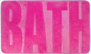 Rutschhemmende Badematte aus Mikrofaser - flauschiges Fußgefühl - schnell trocknend  45x75 cm Magenta