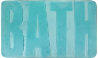 Rutschhemmende Badematte aus Mikrofaser - flauschiges Fußgefühl - schnell trocknend  45x75 cm Blau