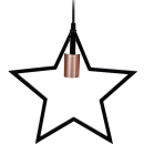 Hängelampe STAR 35 cm Schwarz Kupfer - E27 Pendelleuchte...