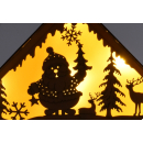 XXL Adventskalender aus Holz mit LED Beleuchtung zum Selbstbefüllen - 37,5 x 7,5 x 43,5 cm