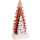 Weihnachtsbaum-Trio mit LED Beleuchtung - rot weiß - Weihnachtsdeko Dekoration 30 cm