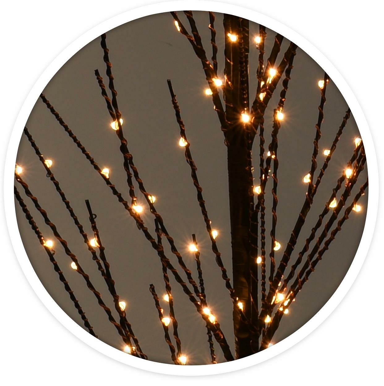 320 LED Baum warmweiß 180 cm inkl. Timer Silhouette