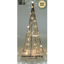 Dekorative Weihnachtsbeleuchtung 60 cm Draht Lichterkette 50 MICRO LED Skulptur batteriebetrieben Kegel Pyramide