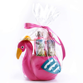 Flamingo Badeset für Frauen - Duschgel, Badeschaum &...