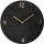 Velvet Wanduhr - Velours Samt weich m. goldenen Ziffern und Zeigern Dekouhr 37 cm dunkelgrau