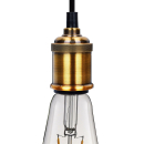 Vintage Lampenfassung mit geflochtenem Kabel - Edison E27...