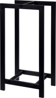 Kaminholzständer PILLAR Metall schwarz - Feuerholz Regal Kaminholz Holzablage 30x22x59cm