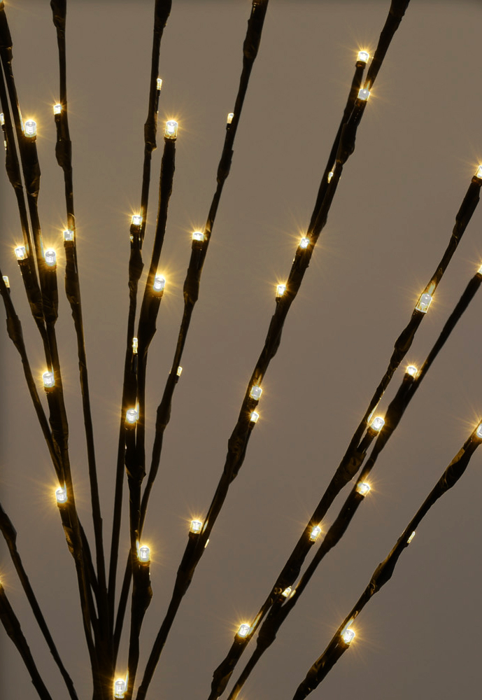 Beleuchteter Weihnachtsbaum 110cm 80 Led Baum Warmweiss Batteriebe 12 99