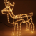 Beleuchtetes Rentier 216 Lichter Warmweiß Lichtschlauch Figur 61 CM IP44 innen + außen Weihnachtsbeleuchtung