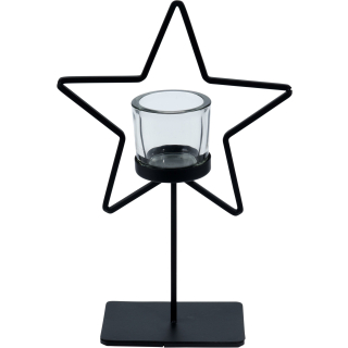 Kerzenhalter STAR - Teelichthalter mit Stern 29cm - Weihnachtsdeko Dekoration Weihnachten