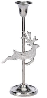 Kerzenhalter für Stabkerze - Aluguss Weihnachtsdeko Weihnachten - Hirsch