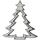 Weihnachtsdeko zum Hängen aus Aluguss - Herz Tannenbaum Stern Hängedeko Weihnachten 33cm (Tannenbaum)