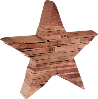 Stern aus Holz Stücken - Holzstern Dekostern...