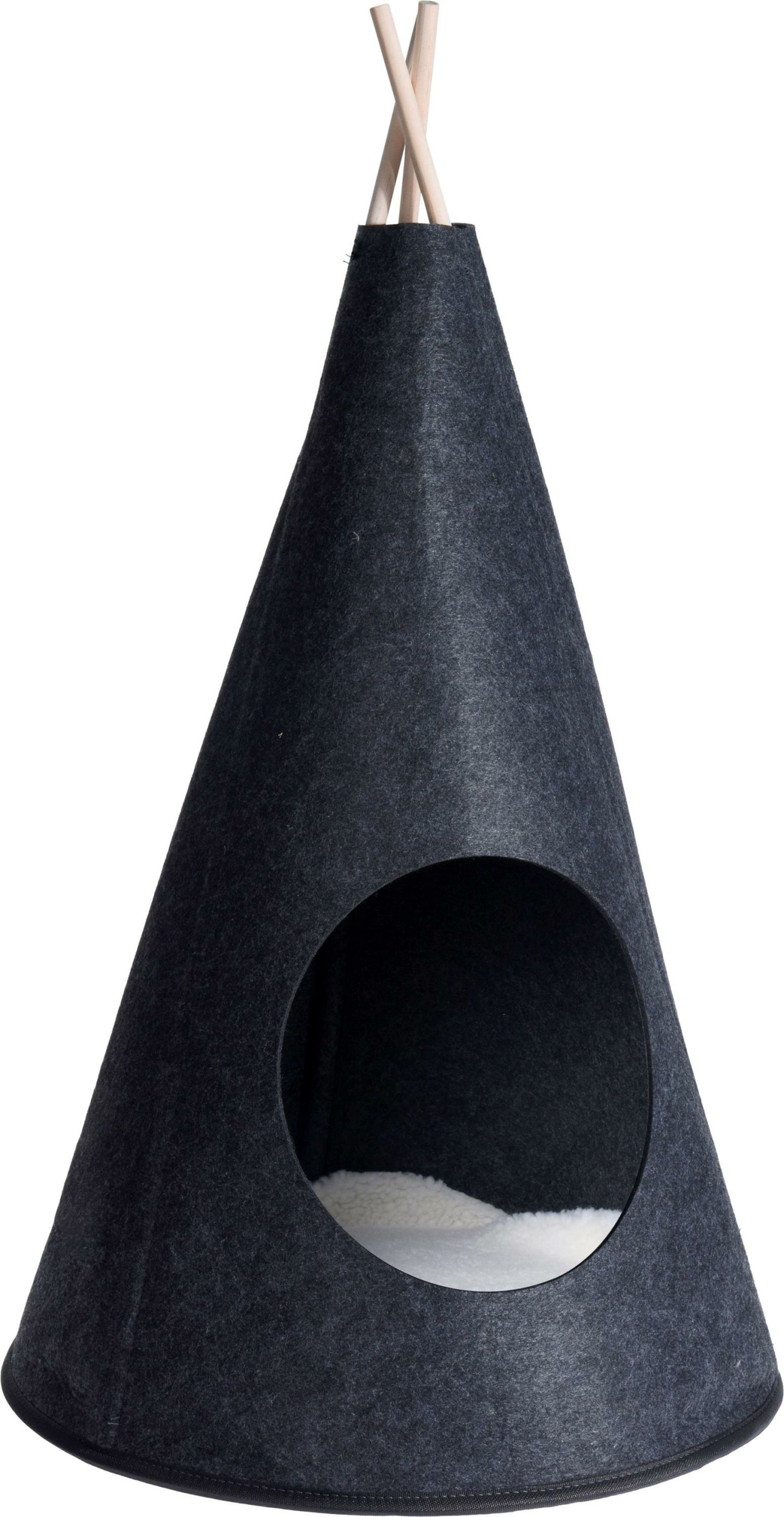 Gemütliche Katzenhöhle Von Monozoz - Kuscheliges Katzenbett Mit Abnehmbarem Kissen - 3 Größen Für Kleine & Große Katzen